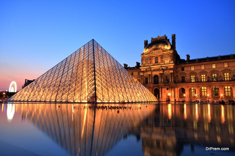 Louvre Museum at Sunset, Paris