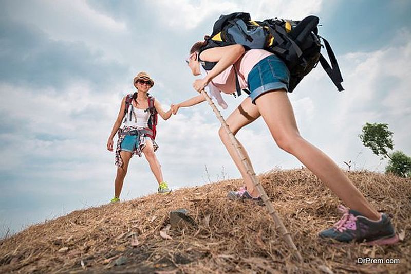 enjoying hiking