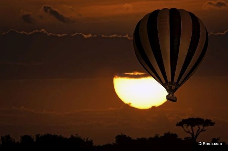 A hot air balloon ride