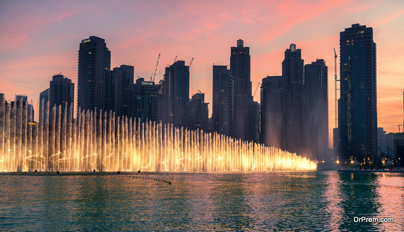 Dancing Fountains in Dubai, UAE