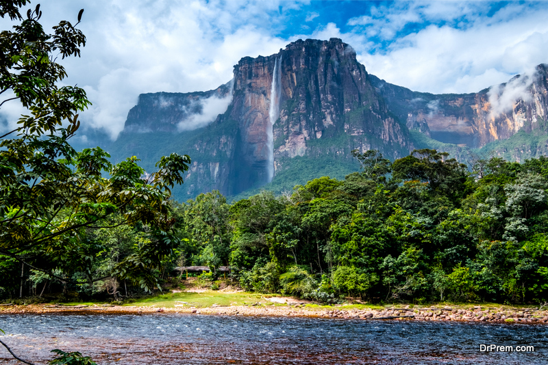 Angel Falls from the river bank