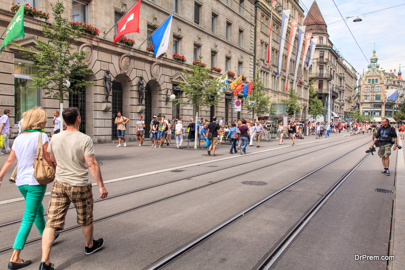 Bahnhofstrasse street in Zurich, Switzerland